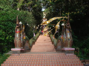 Stairs up the temple